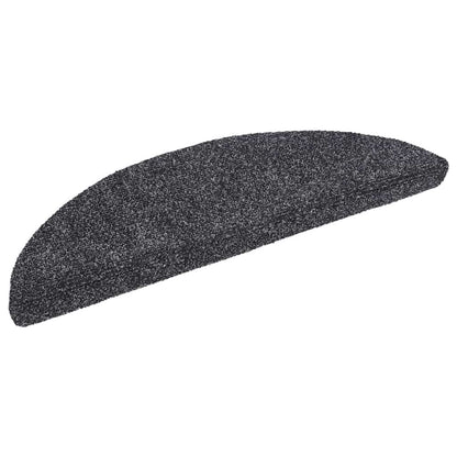 Tappetini per scale autoadesivi 20 pz 56x17x3 cm Grigio scuro semicircolari | homemem39