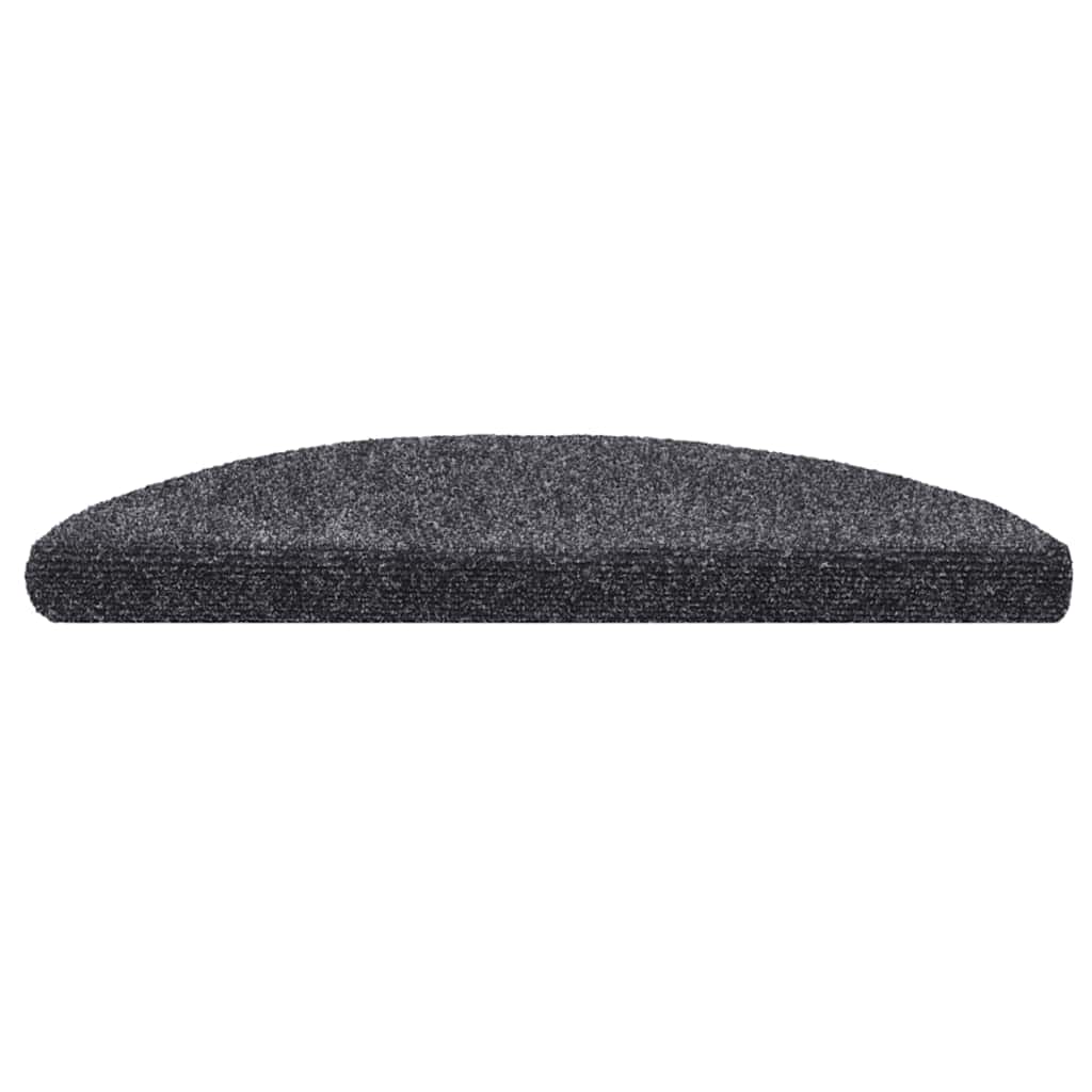 Tappetini per scale autoadesivi 20 pz 56x17x3 cm Grigio scuro semicircolari | homemem39