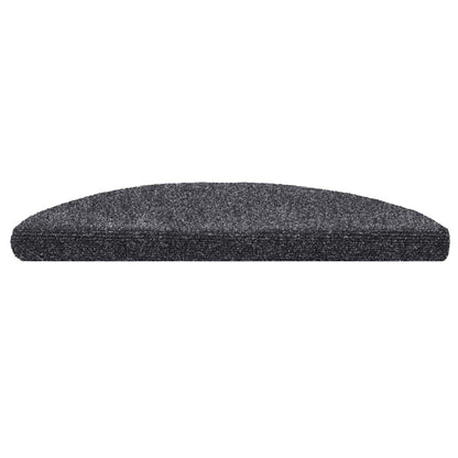 Tappetini per scale autoadesivi 20 pz 56x17x3 cm Grigio scuro semicircolari | homemem39