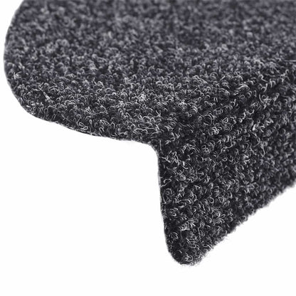 Tappetini per scale autoadesivi 20 pz 56x17x3 cm Grigio scuro semicircolari | homemem39