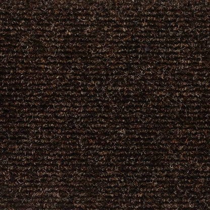 Tappetini per scale autoadesivi 20 pz 56x17x3 cm marrone semicircolari