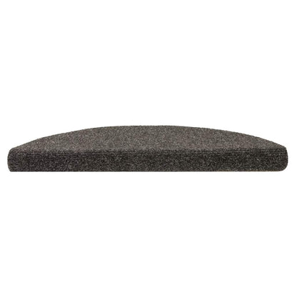 Tappetini per scale autoadesivi 20 pz 56x17x3 cm antracite semicircolari