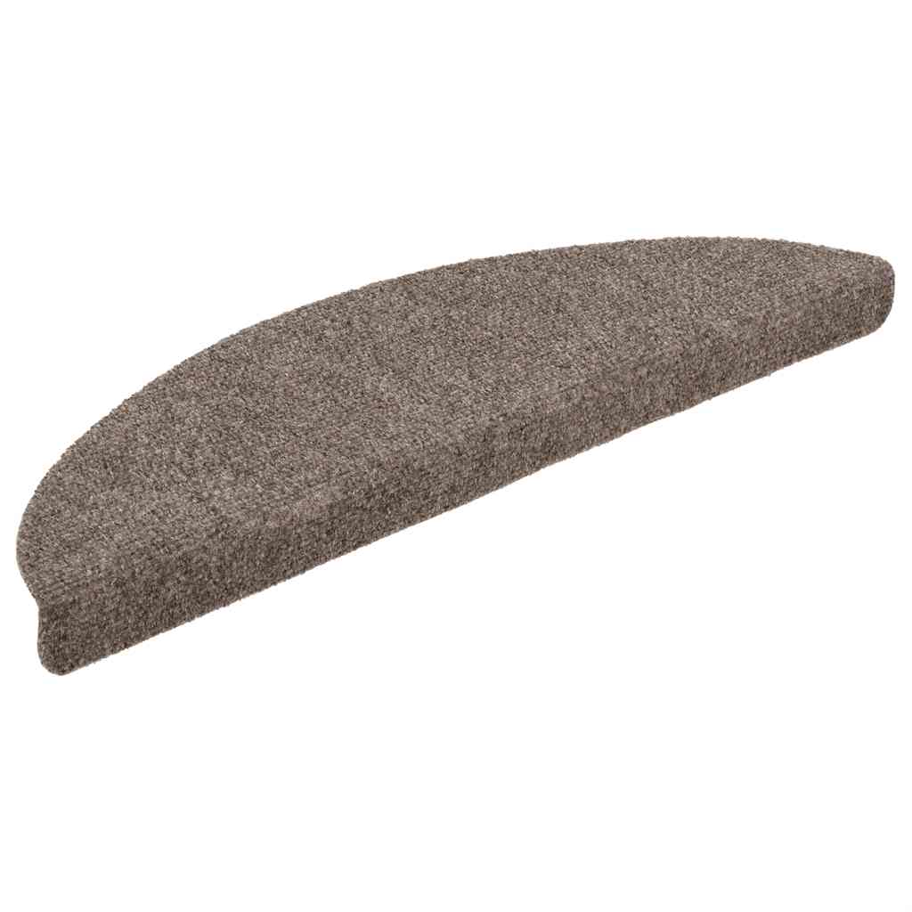 Tappetini per scale autoadesivi 20 pz 56x17x3 cm beige semicircolari
