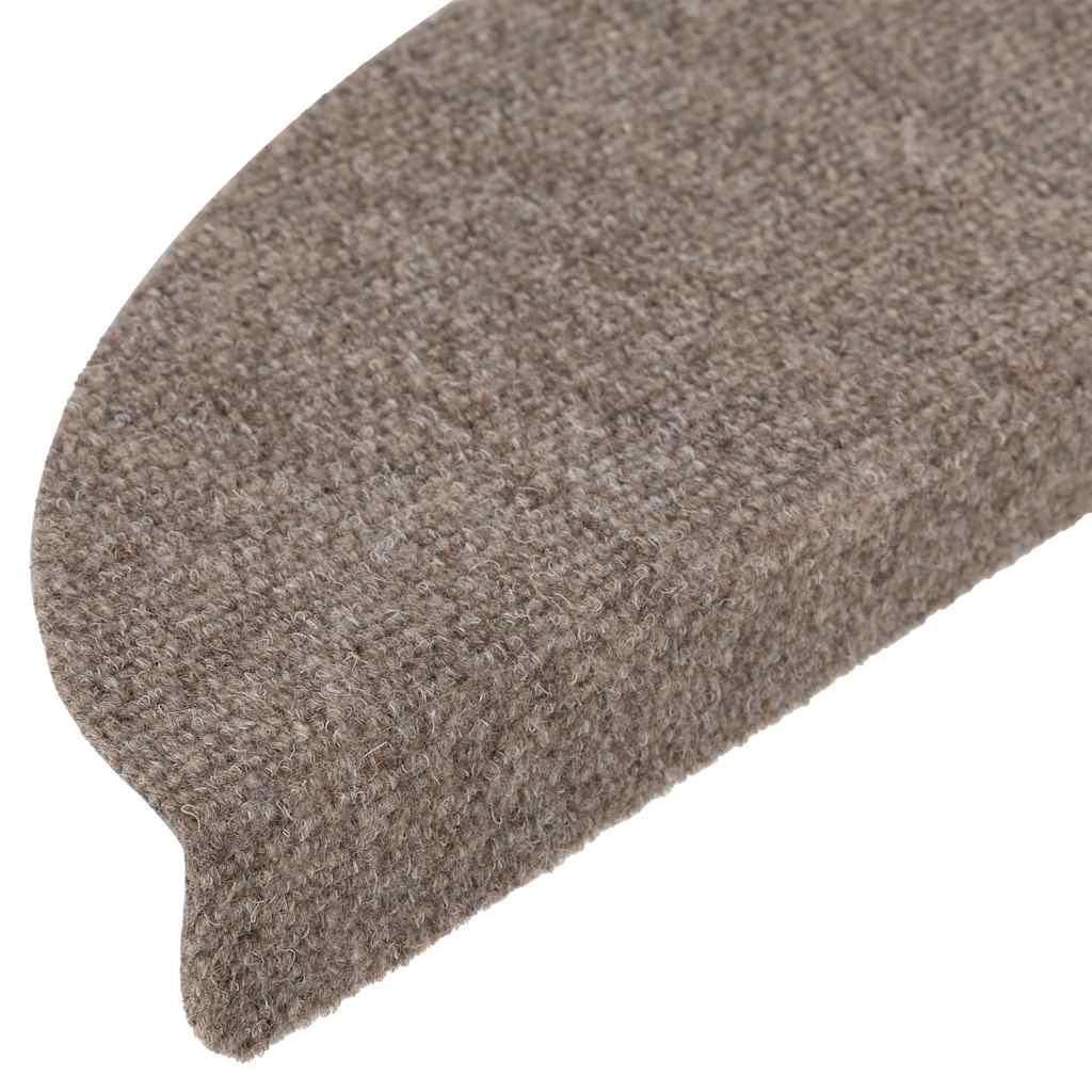 Tappetini per scale autoadesivi 20 pz 56x17x3 cm beige semicircolari | homemem39