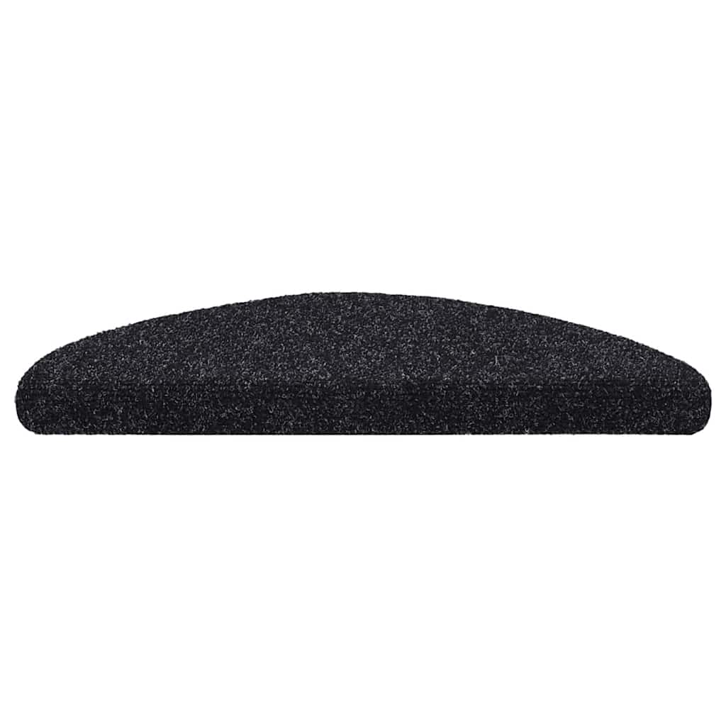 Tappetini per scale autoadesivi 30 pz 56x17x3 cm neri semicircolari | homemem39