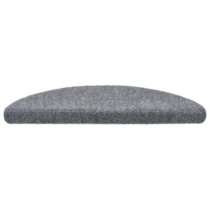 Tappetini per scale autoadesivi 30 pz 56x17x3 cm Grigio chiaro semicircolari | homemem39