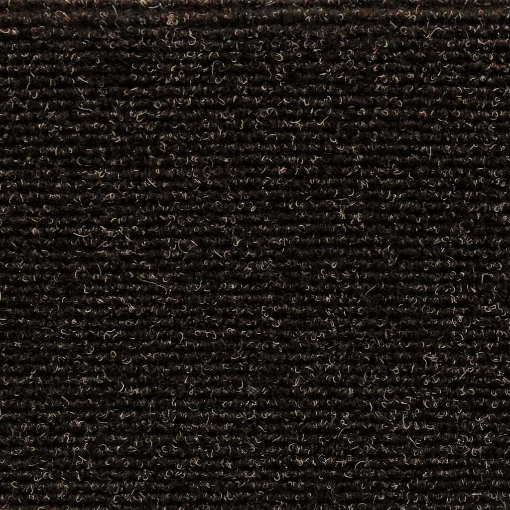 Tappetini per scale autoadesivi 30 pz 56x17x3 cm marrone scuro semicircolari
