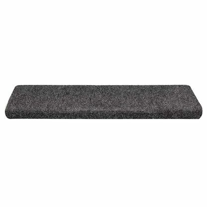 Tappetini per scale autoadesivi 30 pz 65x21x4 cm Grigio Scuro bordo rettangolare | homemem39