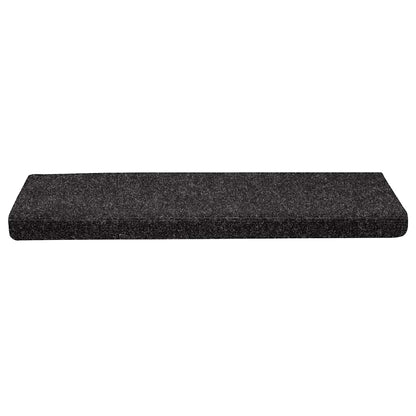 Tappetini per scale autoadesivi 30 pz 65x21x4 cm neri bordo rettangolare | homemem39