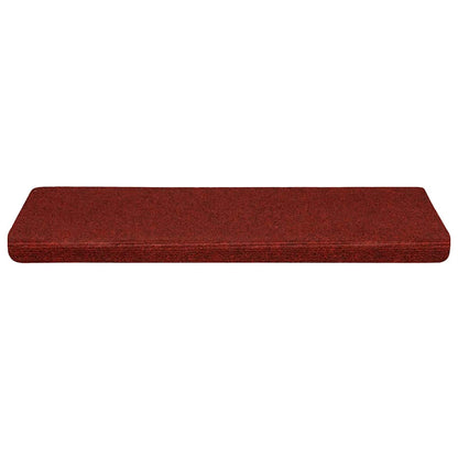 Tappetini per scale autoadesivi 30 pz 65x21x4 cm Bordeaux Rosso Bordo rettangolare | homemem39
