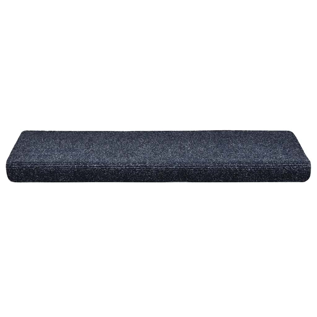 Tappetini per scale autoadesivi 30 pz 65x21x4 cm blu bordo rettangolare | homemem39