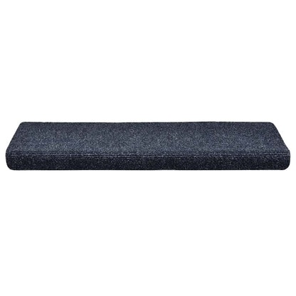 Tappetini per scale autoadesivi 30 pz 65x21x4 cm blu bordo rettangolare | homemem39