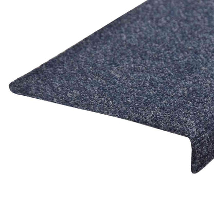 Tappetini per scale autoadesivi 30 pz 65x21x4 cm blu bordo rettangolare | homemem39