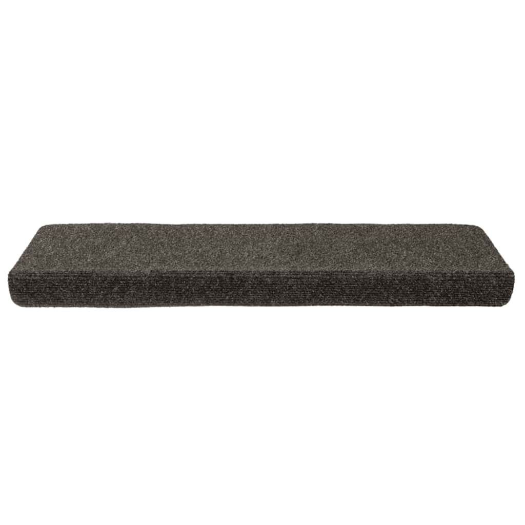 Tappetini per scale autoadesivi 30 pz 65x21x4 cm Antracite Bordo rettangolare | homemem39