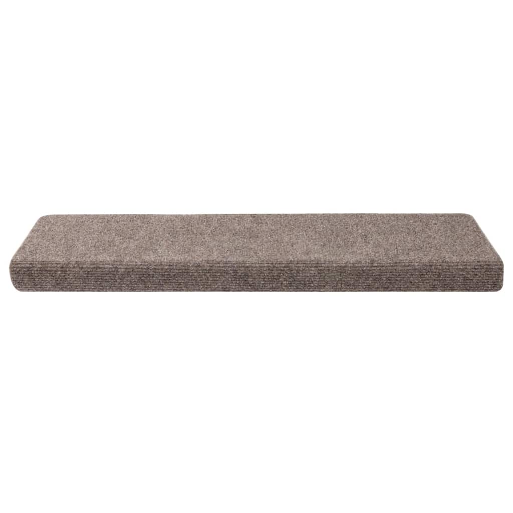Tappetini per scale autoadesivi 30 pz 65x21x4 cm beige bordo rettangolare | homemem39