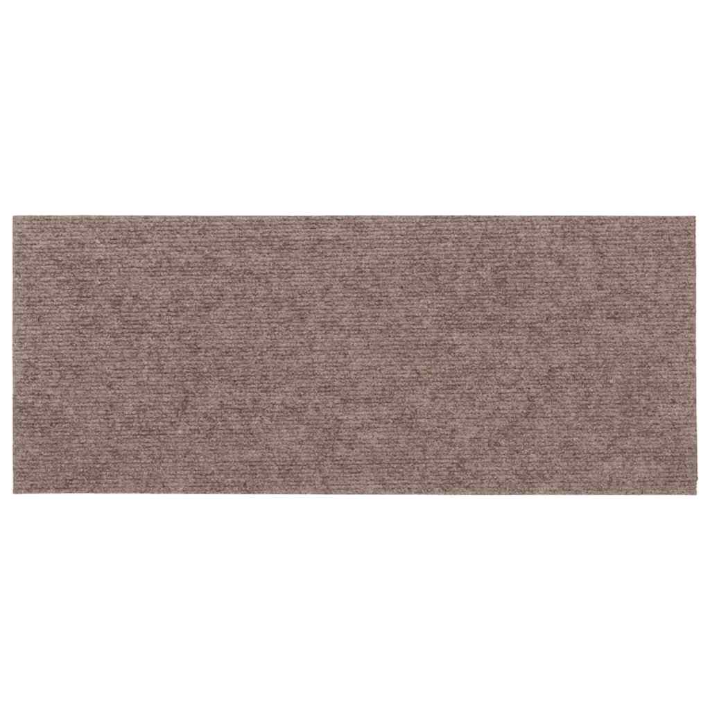 Tappetini per scale autoadesivi 30 pz 60x25 cm marrone chiaro rettangolari | homemem39