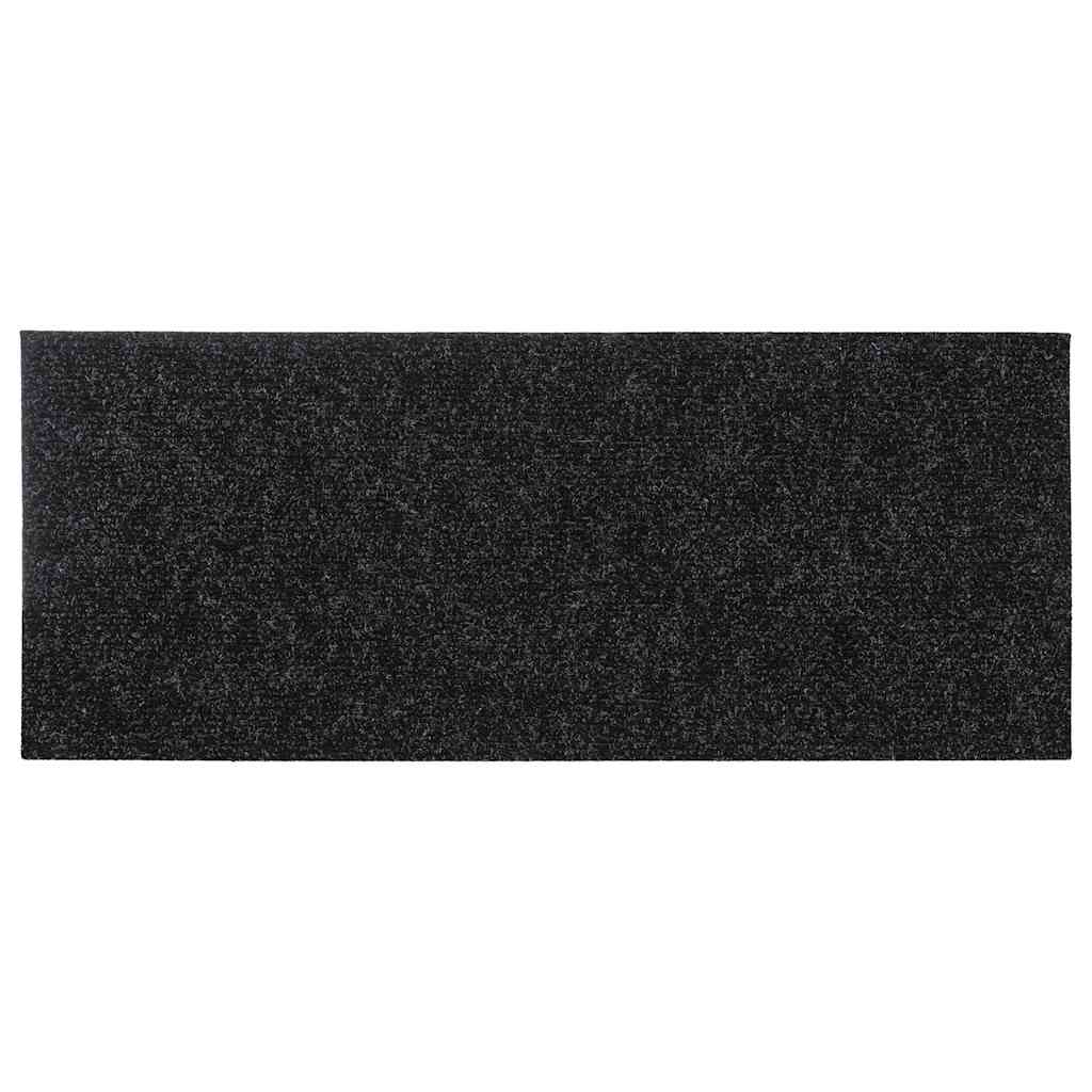 Tappetini per scale autoadesivi 30 pz 60x25 cm neri rettangolari | homemem39