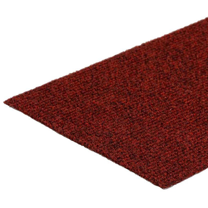 Tappetini per scale autoadesivi 30 pz 60x25 cm Bordeaux Rosso Rettangolari