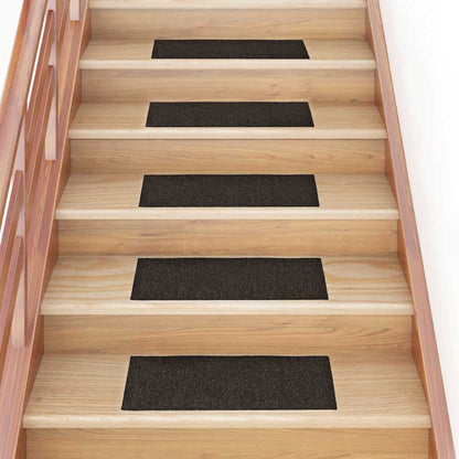 Tappetini per scale autoadesivi 30 pz 60x25 cm marrone scuro rettangolari | homemem39