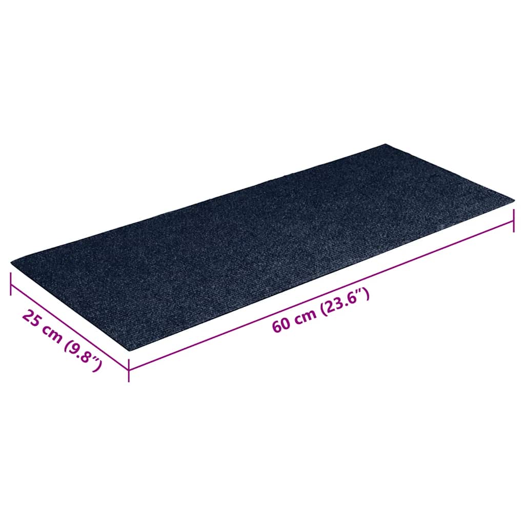 Tappetini per scale autoadesivi 30 pz 60x25 cm blu navy rettangolari | homemem39