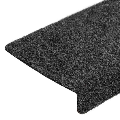 Tappetini per scale autoadesivi 20 pz 65x21x4 cm Grigio Scuro Bordo rettangolare | homemem39