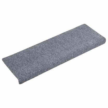 Tappetini per scale autoadesivi 20 pz 65x21x4 cm Grigio chiaro bordo rettangolare