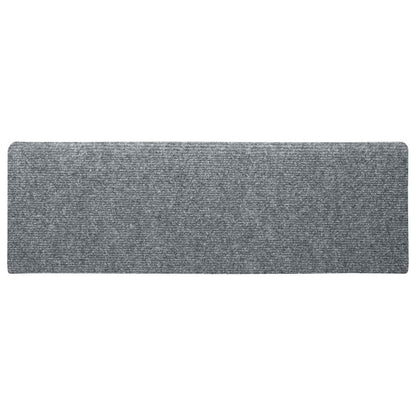 Tappetini per scale autoadesivi 20 pz 65x21x4 cm Grigio chiaro bordo rettangolare