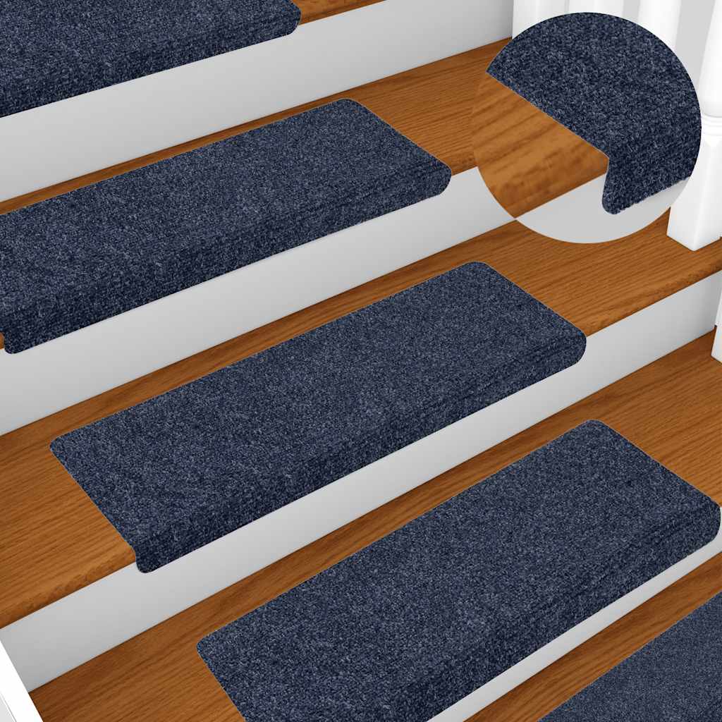 Tappetini per scale autoadesivi 20 pz 65x21x4 cm Antracite Bordo rettangolare | homemem39