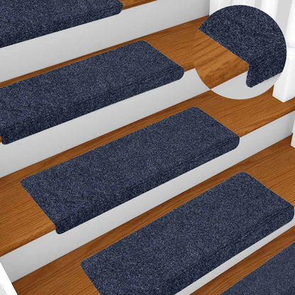 Tappetini per scale autoadesivi 20 pz 65x21x4 cm Antracite Bordo rettangolare | homemem39