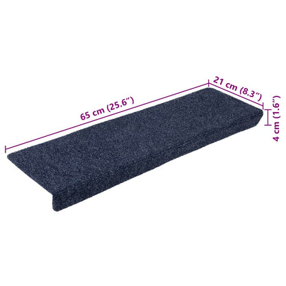 Tappetini per scale autoadesivi 20 pz 65x21x4 cm Antracite Bordo rettangolare | homemem39