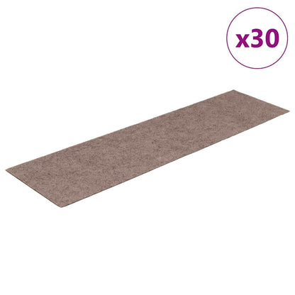 Tappetini per scale autoadesivi 30 pz 76x20 cm marrone chiaro rettangolari