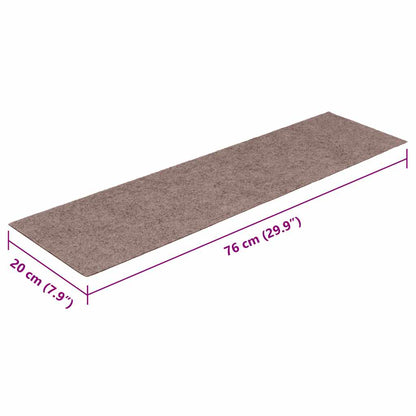 Tappetini per scale autoadesivi 30 pz 76x20 cm marrone chiaro rettangolari | homemem39