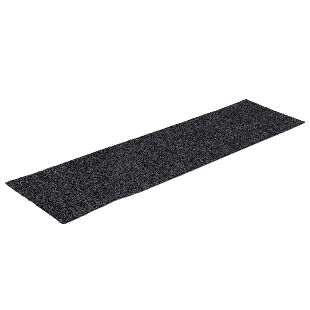 Tappetini per scale autoadesivi 30 pz 76x20 cm Grigio Scuro Rettangolari