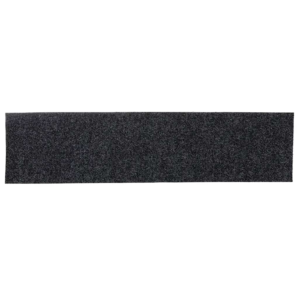 Tappetini per scale autoadesivi 30 pz 76x20 cm Grigio Scuro Rettangolari | homemem39