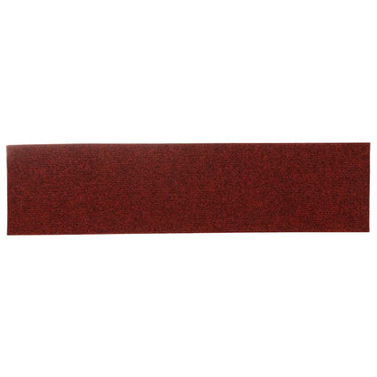 Tappetini per scale autoadesivi 30 pz 76x20 cm Bordeaux Rosso Rettangolari