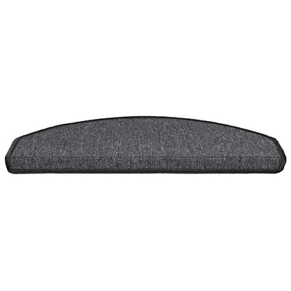 Tappetini per scale 30 pz 65x24x4 cm Antracite Semicircolari Grandi