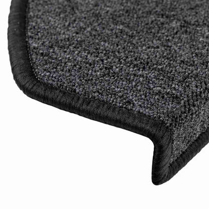 Tappetini per scale 30 pz 65x24x4 cm Antracite Semicircolari Grandi