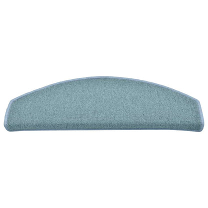 Tappetini per scale 30 pz 65x24x4 cm Blu mare Semicircolari Grandi
