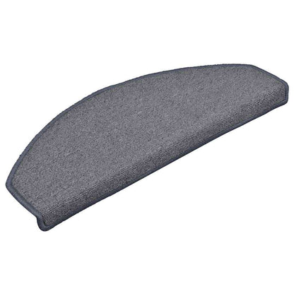 Tappetini per scale 30 pz 65x24x4 cm Grigio chiaro e blu Semicircolari Grandi | homemem39