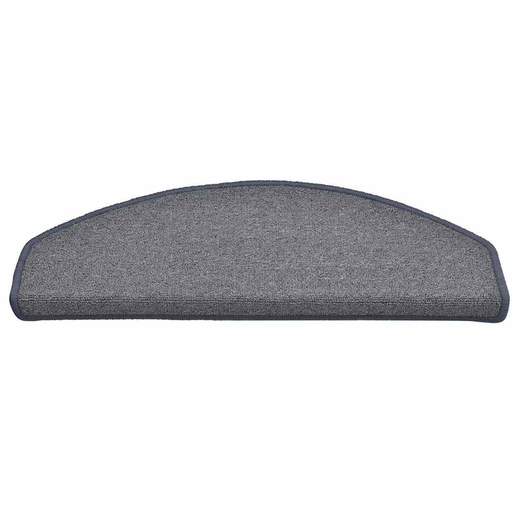 Tappetini per scale 30 pz 65x24x4 cm Grigio chiaro e blu Semicircolari Grandi | homemem39