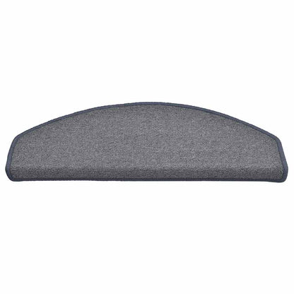 Tappetini per scale 30 pz 65x24x4 cm Grigio chiaro e blu Semicircolari Grandi
