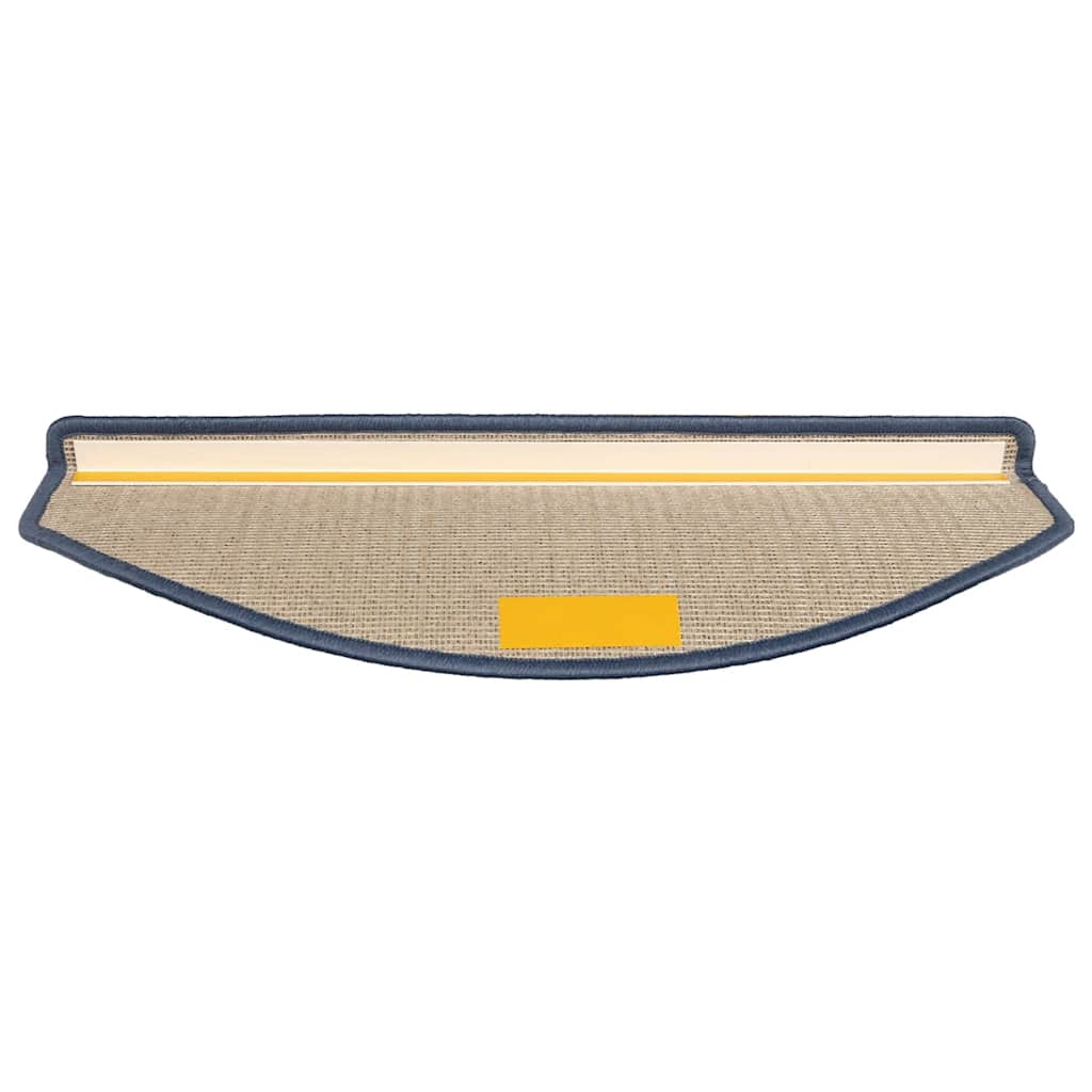 Tappetini per scale 30 pz 65x24x4 cm Grigio chiaro e blu Semicircolari Grandi | homemem39