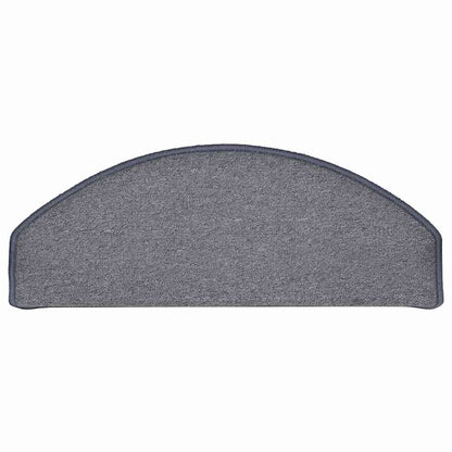 Tappetini per scale 30 pz 65x24x4 cm Grigio chiaro e blu Semicircolari Grandi | homemem39