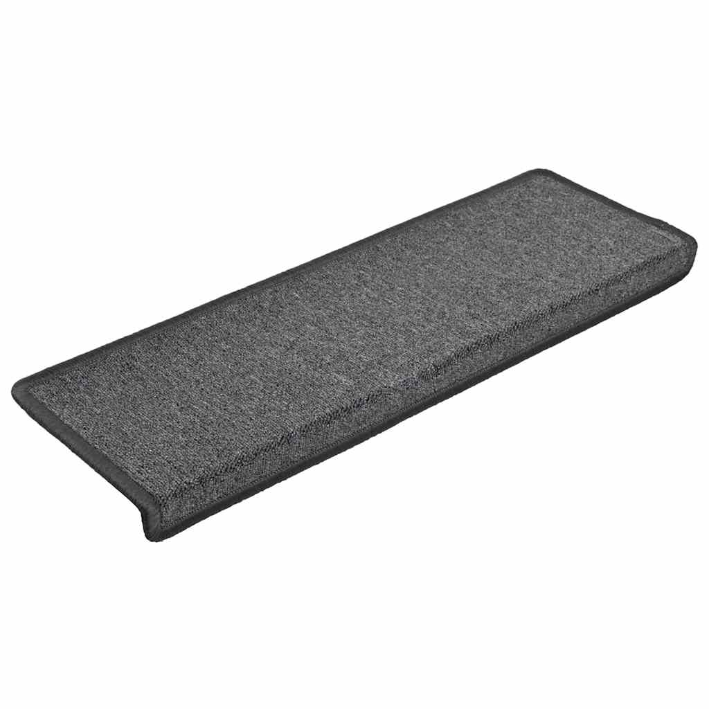 Tappetini per scale 30 pz 65x21x4 cm Grigio scuro
