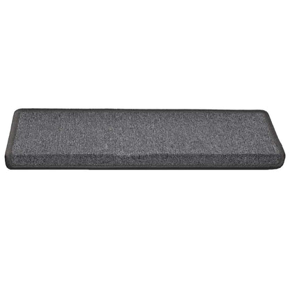 Tappetini per scale 30 pz 65x21x4 cm Grigio scuro Bordo rettangolare
