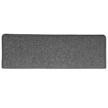 Tappetini per scale 30 pz 65x21x4 cm Grigio scuro Bordo rettangolare
