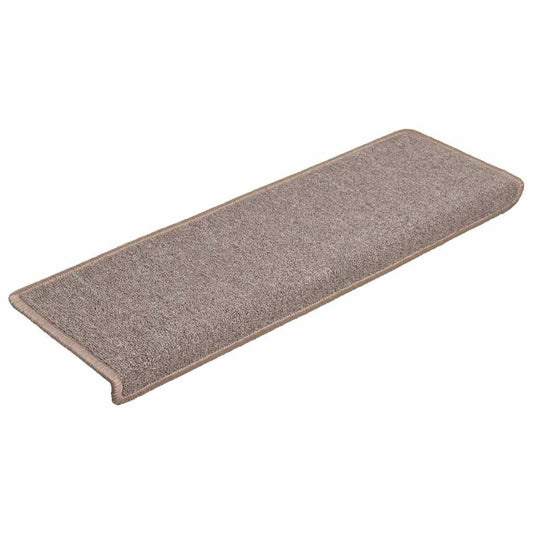 Tappetini per scale 30 pz 65x21x4 cm Marrone chiaro Bordo rettangolare | homemem39