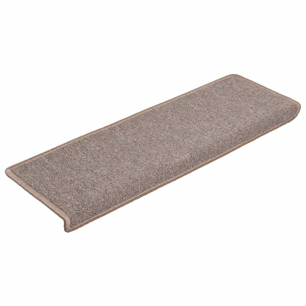 Tappetini per scale 30 pz 65x21x4 cm Marrone chiaro