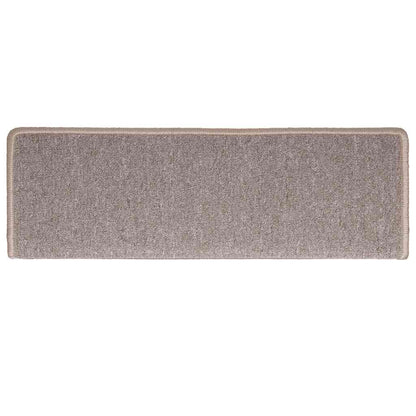 Tappetini per scale 30 pz 65x21x4 cm Marrone chiaro Bordo rettangolare