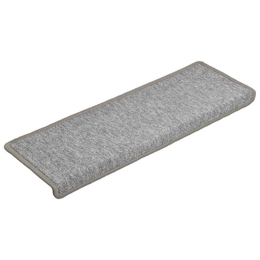 Tappetini per scale 30 pz 65x21x4 cm Grigio chiaro Bordo rettangolare